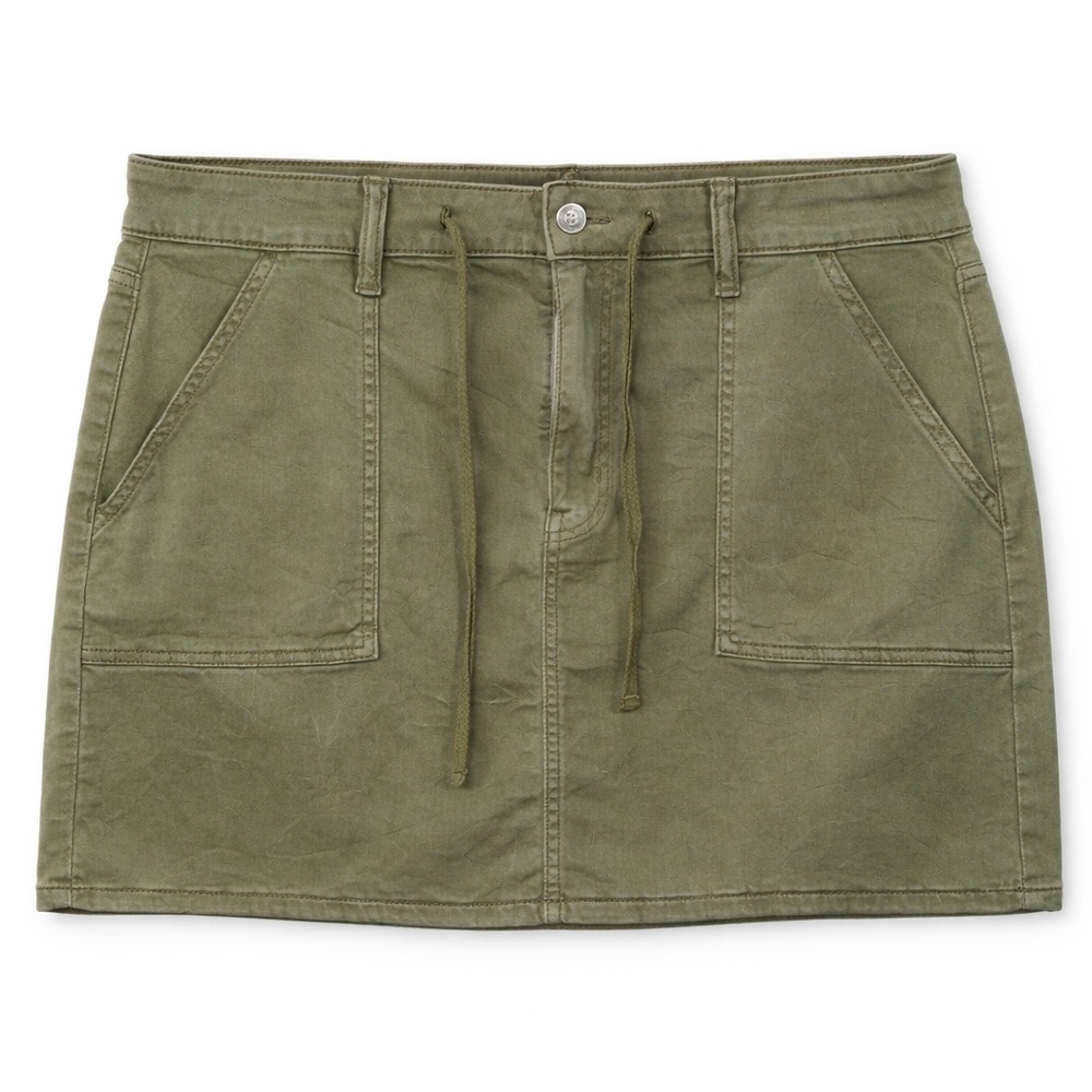 American Eagle Olive Cargo Mini Skirt Y2K Utility Streetwear Chic- Size 14